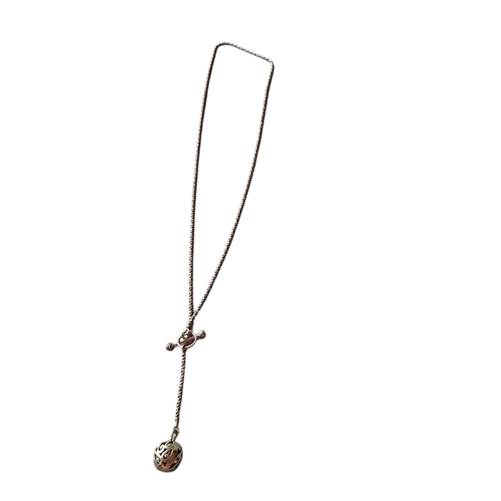 Silpada 925 Sterling Silver Y Chain Ball Necklace
